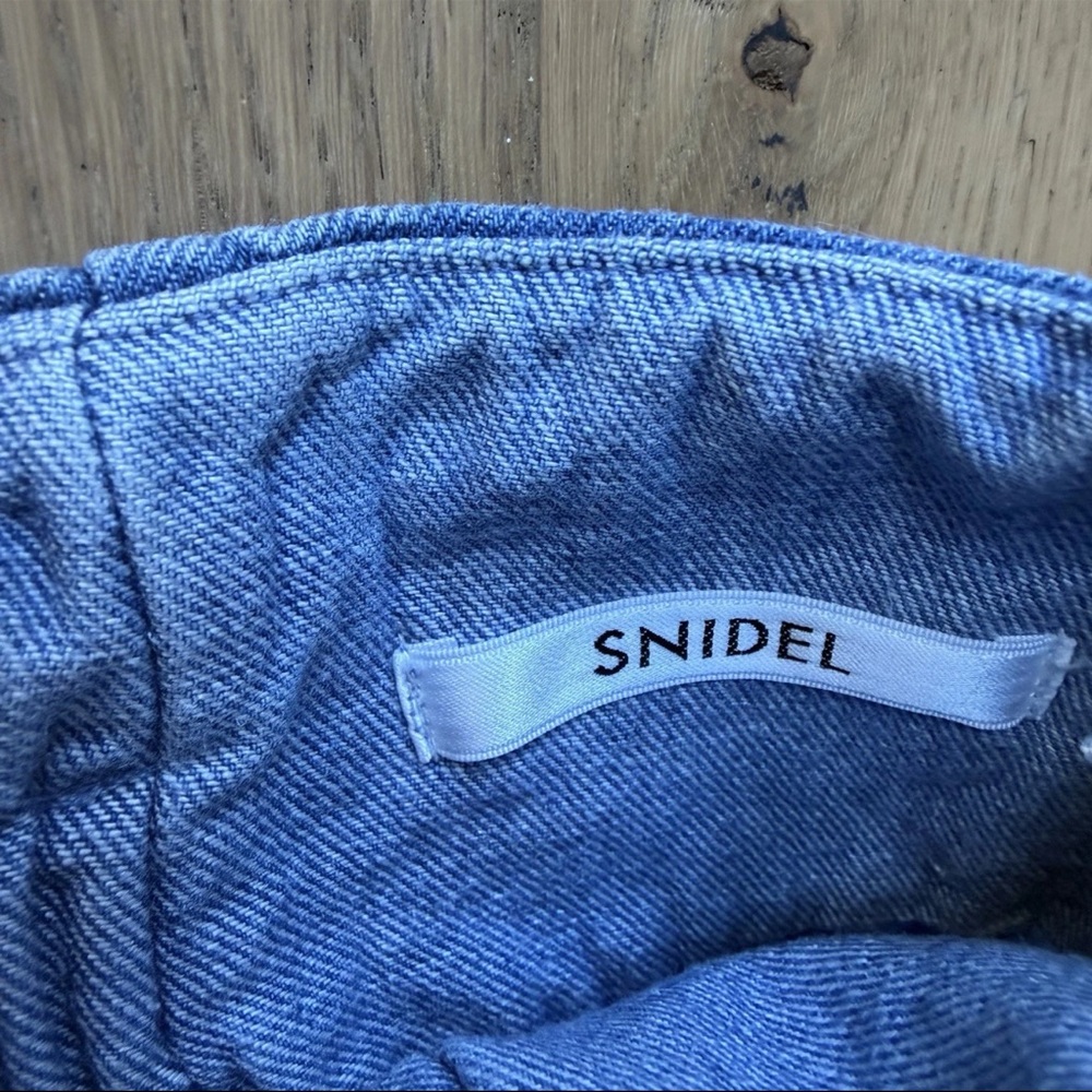 SNIDEL Denim Mermaid Maxi Skirt Hi-Low Hem Size 2 Japanese Brand - Picture 4 of 14